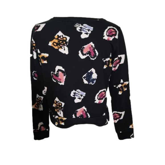 ONLY Cropped Embroidered Graphic Sweatshirt Top XS - Picture 6 of 11